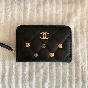 Chanel o-coin zip wallet coin purse zippy